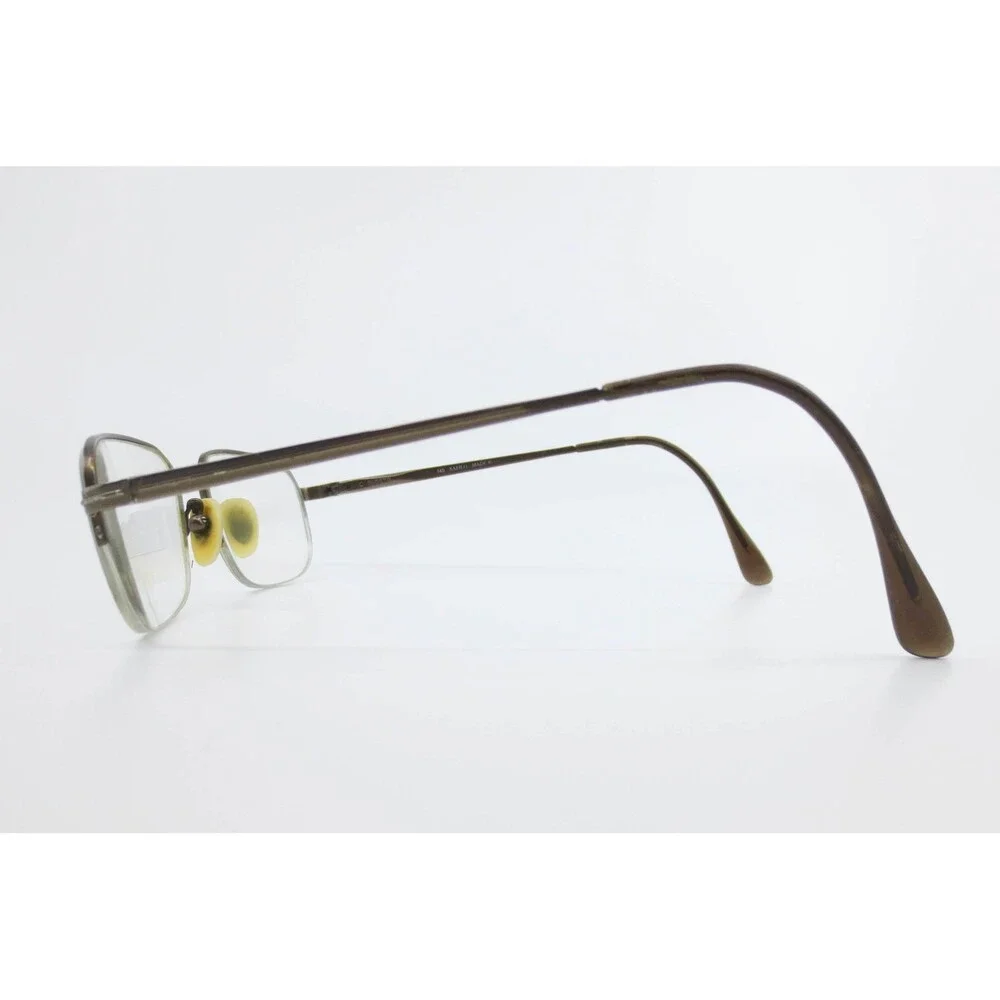 Safilo Elasta 7103 7ZB Bronze Metal Semi Rimless Eyeglasses Frames Italy